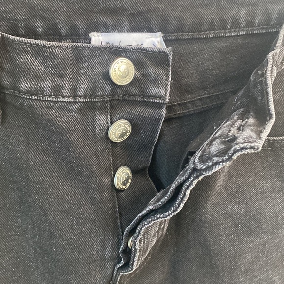 (A53) NEW Princess Polly ATTICA KNEE RIP DENIM JEANS BLACK, Size 6, NWOT - Picture 7 of 14